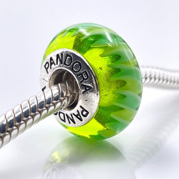 Pandora Jewelry Authentic Pandora Green Murano Zigzag Charm Poshmark